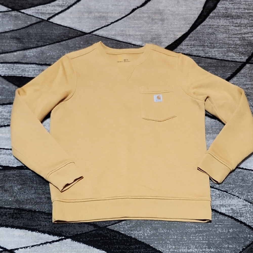 CARHARTT KHAKI POCKET PATCH LOGO RELAXED-FIT CREW-NECK SWEATSHIRT